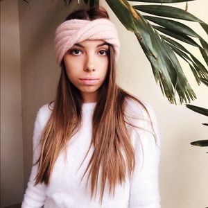 Handmade Baby Alpaca Rose Pink Turban Headband